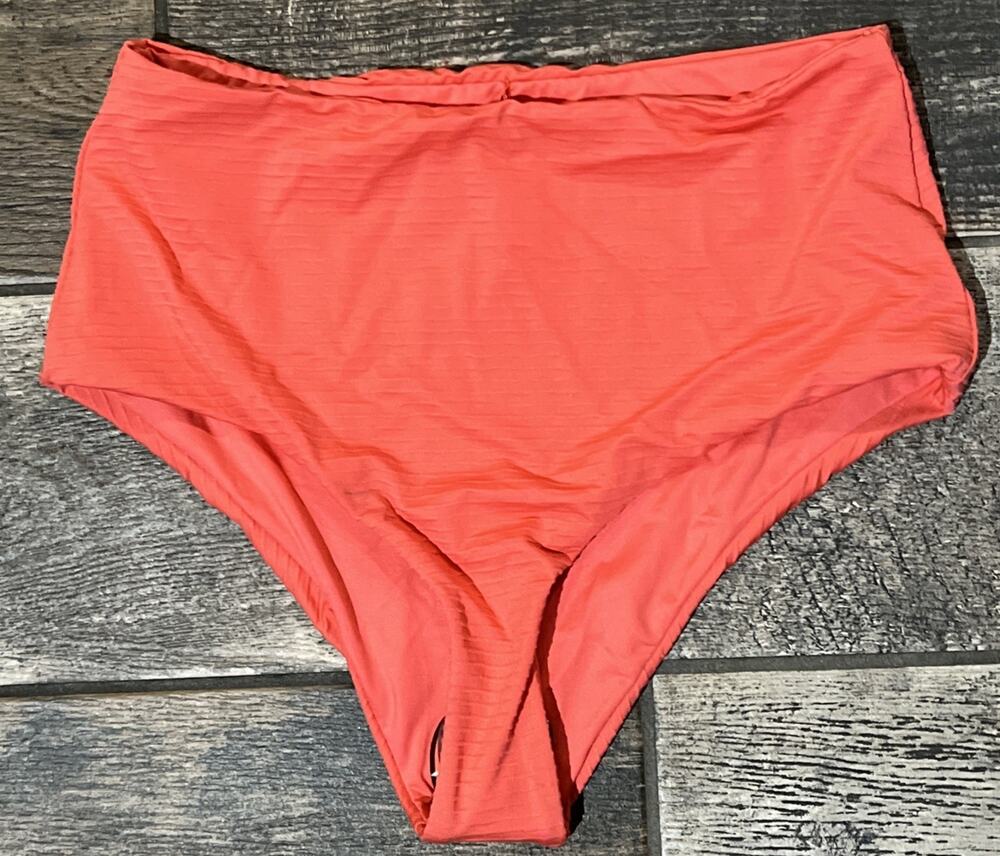 Patagonia Women Sz M Sunrise Slider Bottoms High Rise Textured Coral Medium -NWT